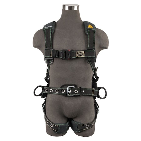 Safewaze Arc Flash Construction Harness: DE 3D, DE QC Chest, TB Legs PRO43